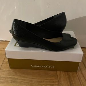 Black platform wedge formal women’s size 6.5